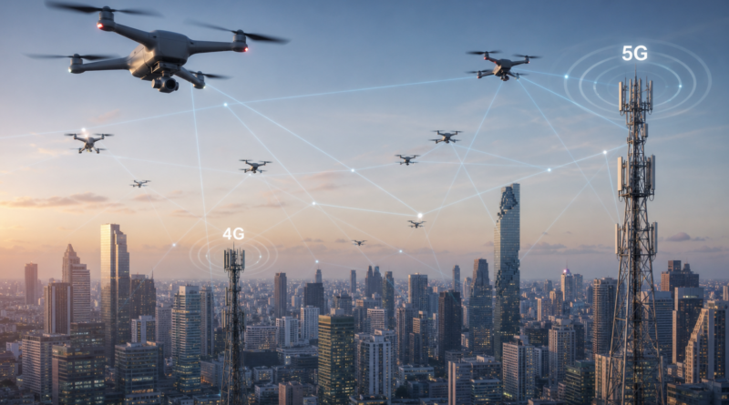 Apple patentuje sposób na ograniczenie obciążenia sieci 4G i 5G przez roje dronów