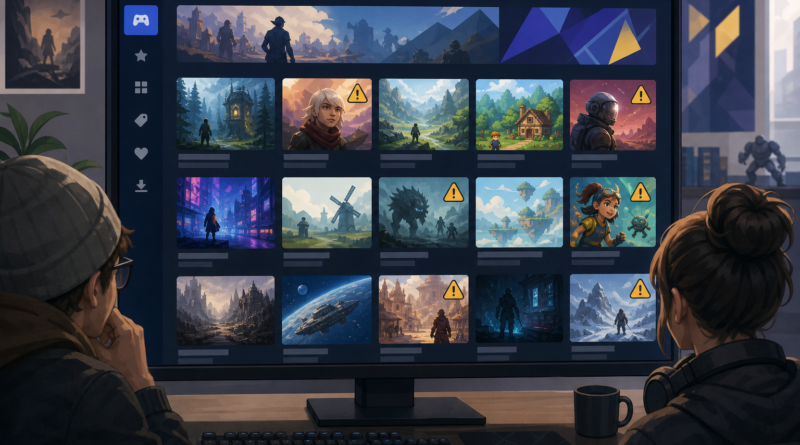 Steam Next Fest z dużą liczbą gier oznaczonych jako tworzone z użyciem AI