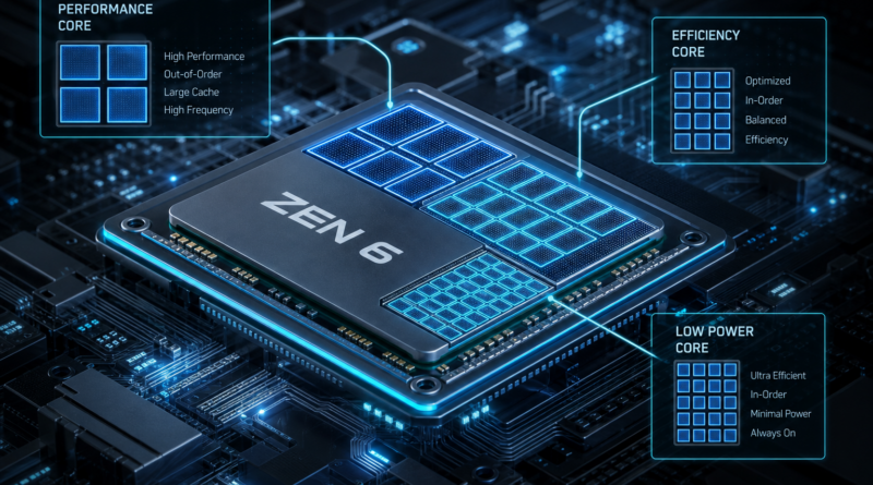 AMD Zen 6 ma otrzymać trzeci typ rdzenia: energooszczędny Zen 6 LP