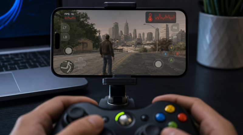 GTA 5 uruchomione na iPhonie 17 Pro Max przez emulator XeniOS, ale płynność rozgrywki rozczarowuje