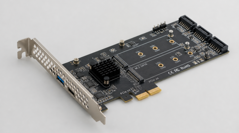 Lekuo prezentuje kartę PCIe z chipsetem AMD B650 i 12 portami