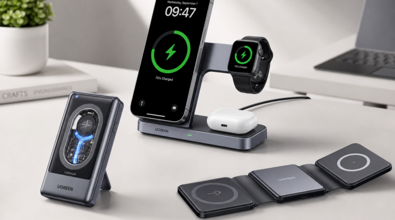 UGREEN prezentuje serię MagFlow: magnetyczne ładowarki bezprzewodowe i powerbank z chłodzeniem cieczą