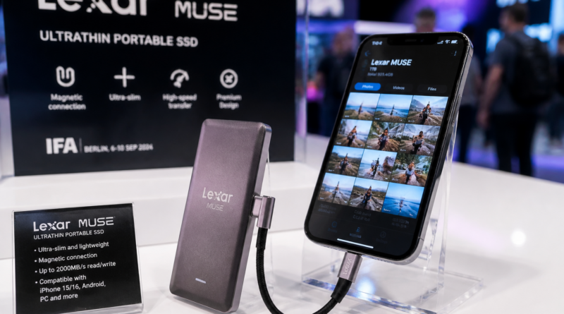 Lexar pokazał na IFA 2026 ultracienki przenośny dysk SSD Muse