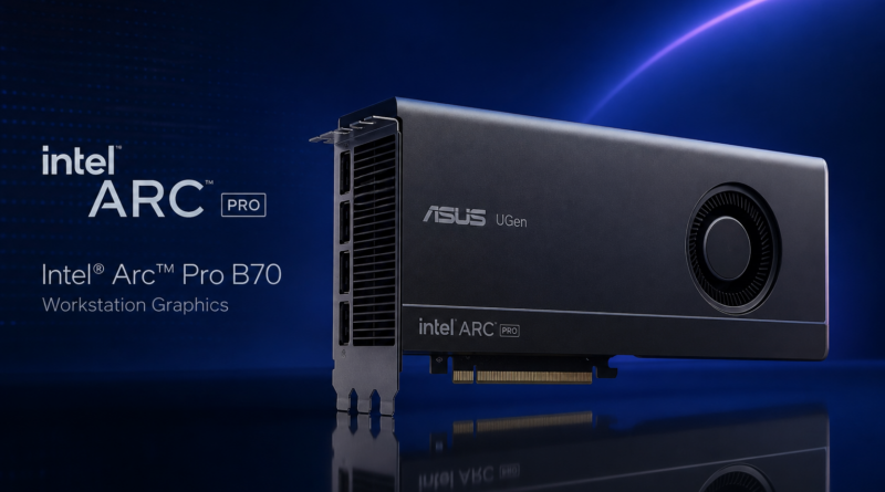 ASUS przygotował kartę Intel Arc Pro B70 z 32 GB pamięci dla zastosowań AI
